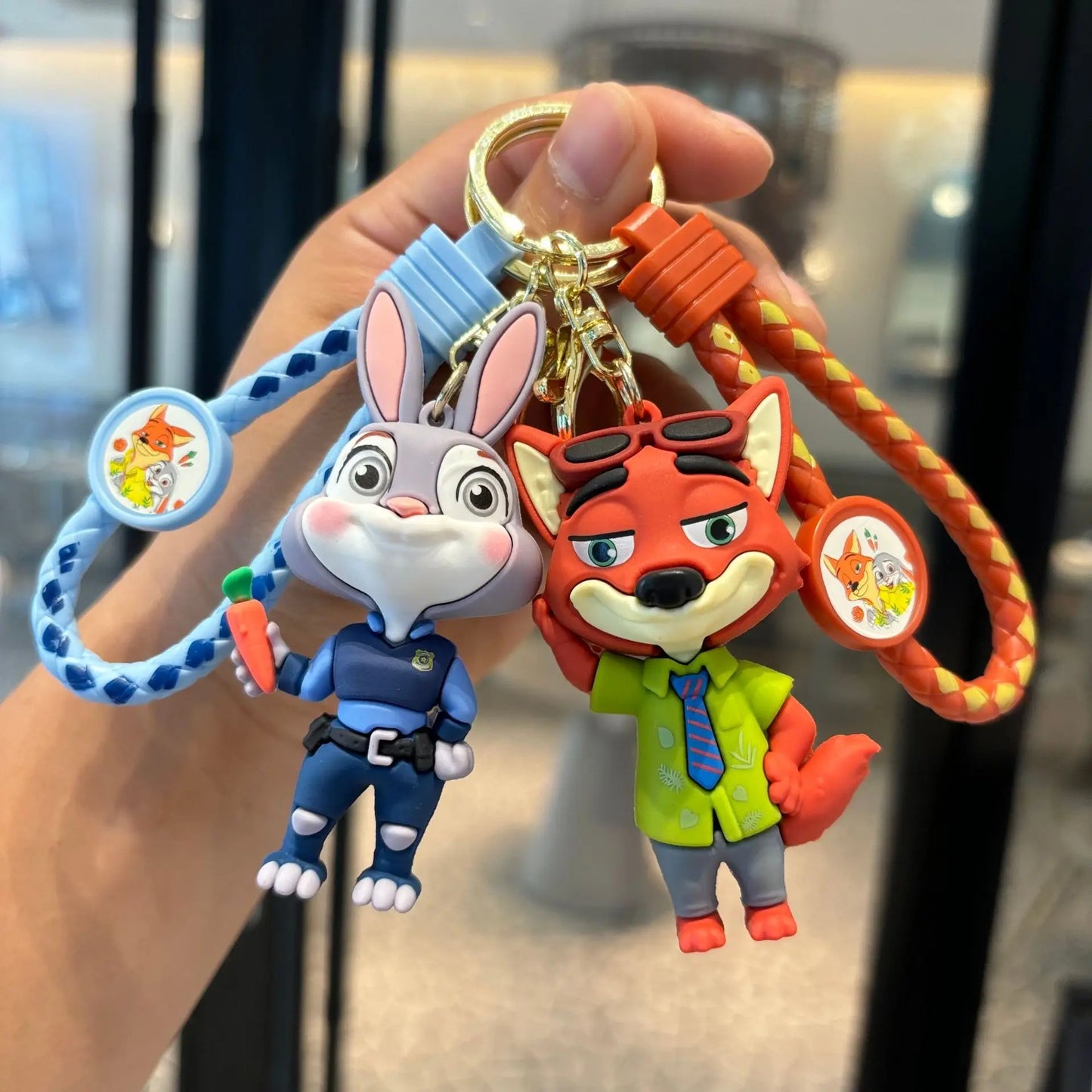 Wholesale Anime Disney Keychain New Mickey Mouse Minnie Lilo & Stitch Doll Keyring Ornament Key Chain Car Pendant Kid Toys Gifts