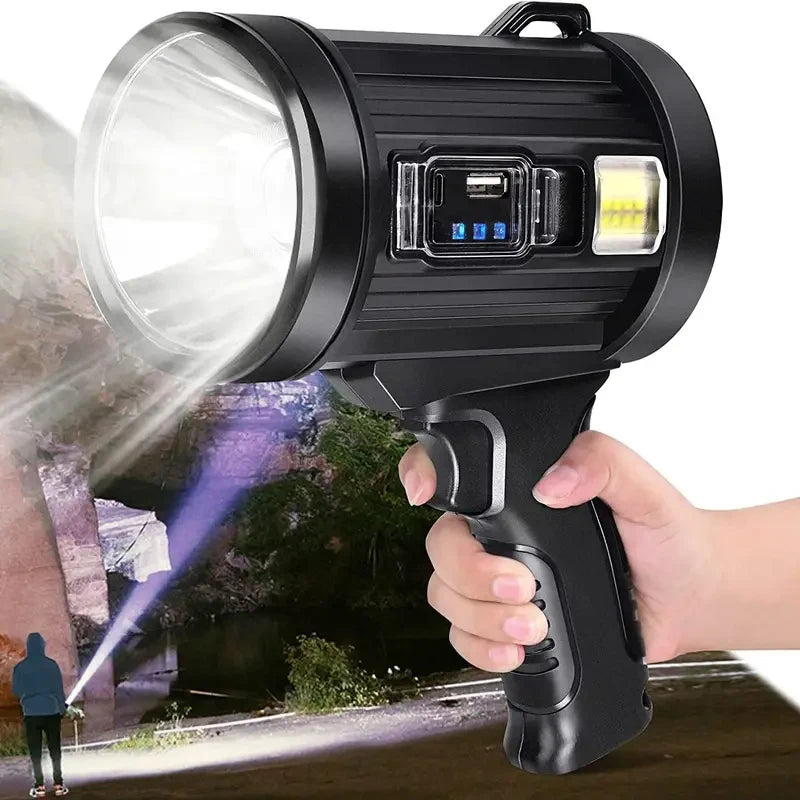 Super Powerful LED Handheld Flashlight XHP90 USB Rechargeable Torch Light 6Modes High Power Flashlight Outdoor Hunting Hand Lamp