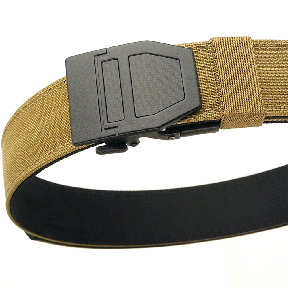 TUSHI Tactical Military Belt for Men Sturdy Nylon Metal Automatic Buckle Police Duty Gun Belt Outdoor Girdle IPSC Accessories