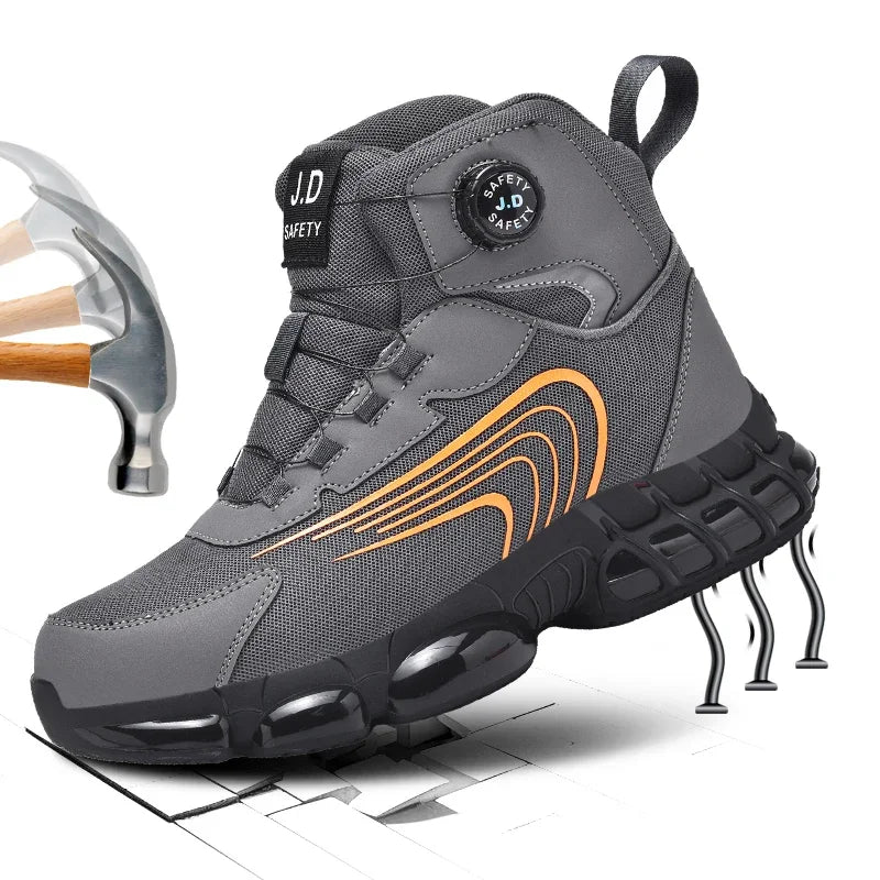 Steel Toe Cap Shoes For Men Work Boots Puncture-Proof Work Safety Shoes Protective Working Shoes Male Footwear Security Sneakers
