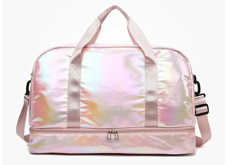 Women's gym travel bag large capacity handbag shoulder bag dry and wet separation sports fitness bag leisure luggage bag