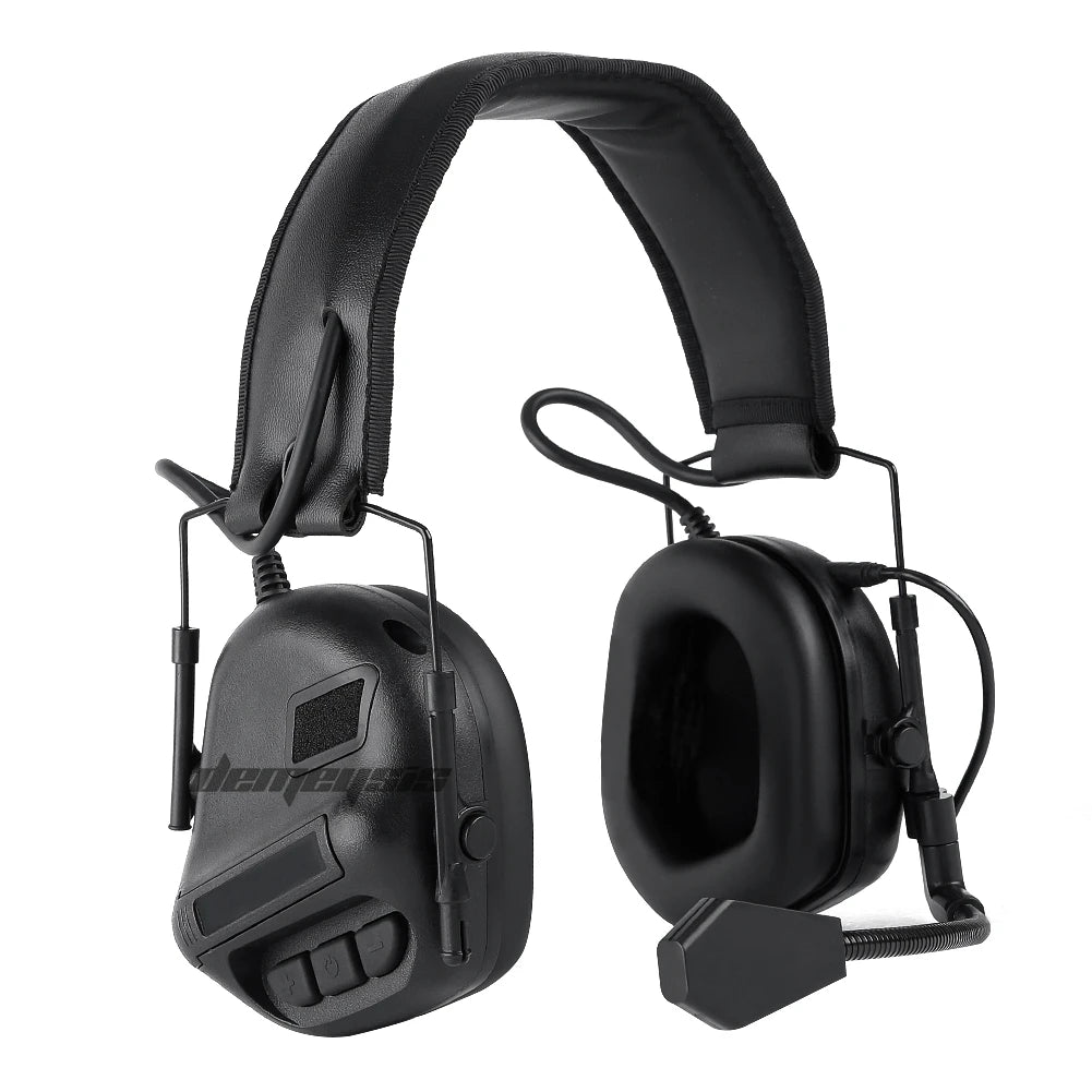 Tactical Helmet Headset with Fast Helmet Rail Adapter Airsoft Communication Headphone Outdoor Hunting Shooting Headset