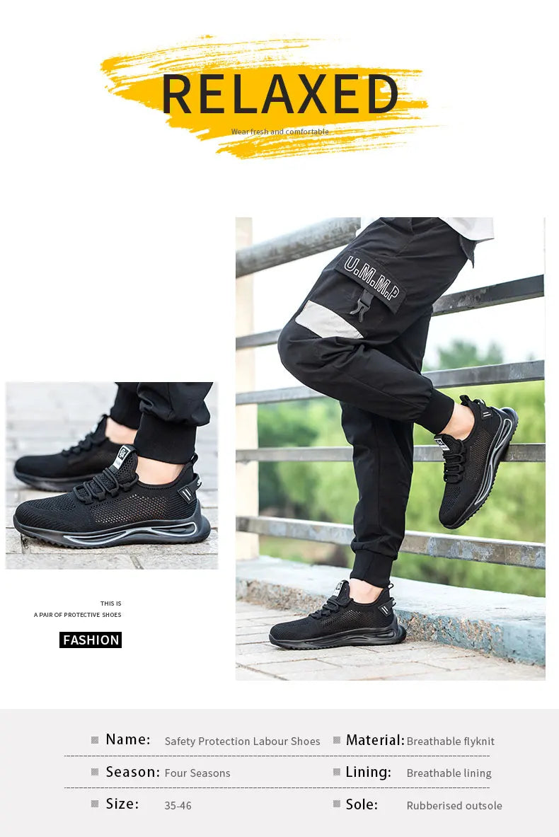 Safety Shoes Man for Work in Low Price with Steel Toe Work Wear Industrial Protection OriginalSecurity-Protection