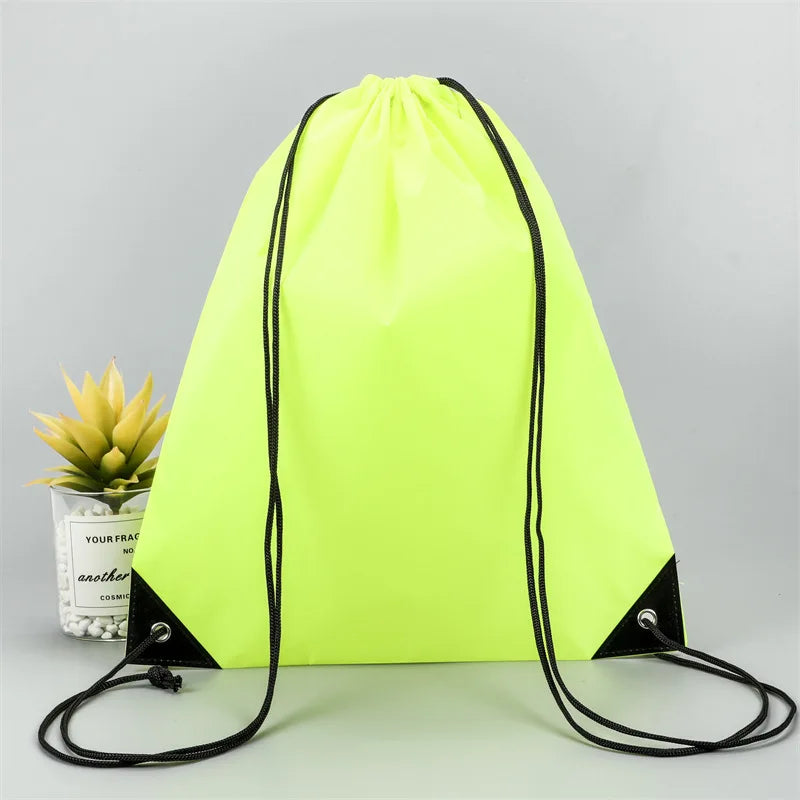 Gym Drawstring Shoe Bag,Clothes Cycling Backpack,Waterproof Belt Nylon Portable Sports Bag