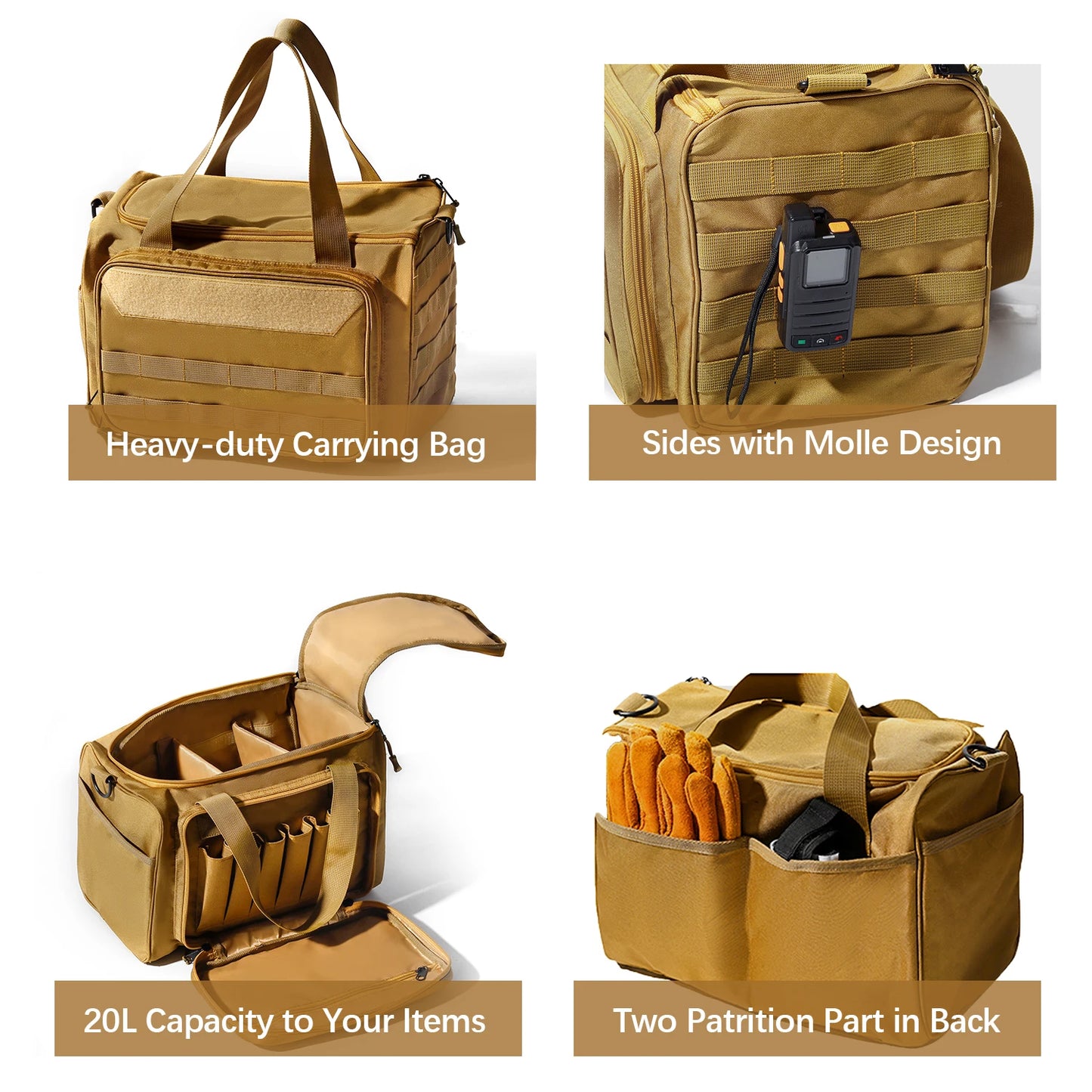 Tactical Storage Bag Multifunction Durable and Waterproof Suitable for Training Field Equipment with Adjustable Shoulder Straps