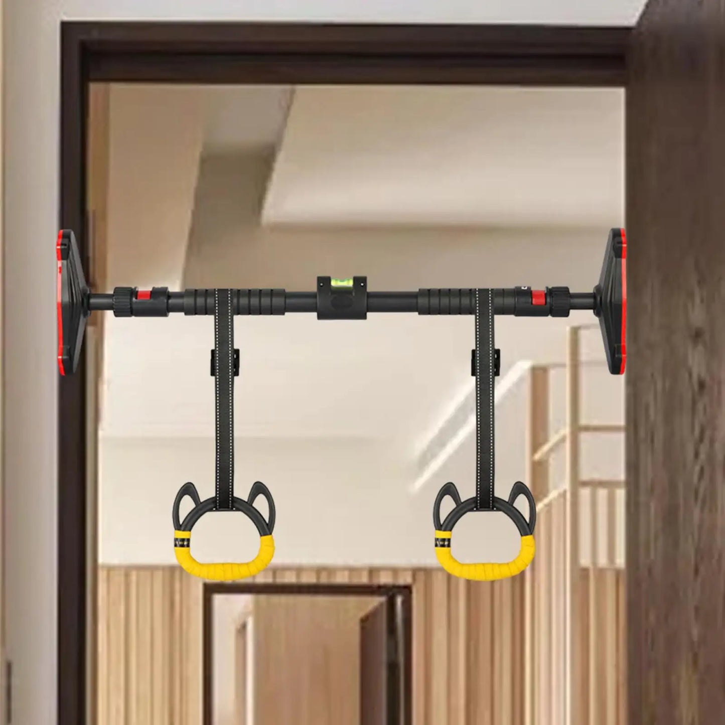 Kids Horizontal Bar Home Exercise Pull up Rings Full Body Workout Nonslip Handle with Gym Rings Kids Gym Rings Gymnastic Bar