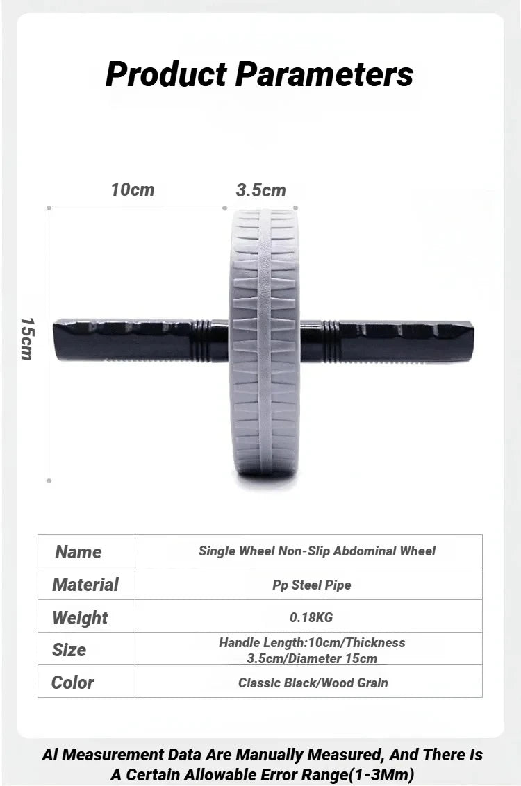 Home Gym Strength Workouts Workout Roller Wheel Non-slip Abdominal Wheel No Noise Abdominal Trainer Abdominal Exerciser