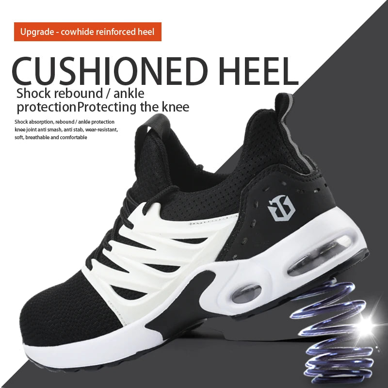 Safety shoes are anti smashing, anti piercing, lightweight, soft, comfortable, breathable, and protective work shoes