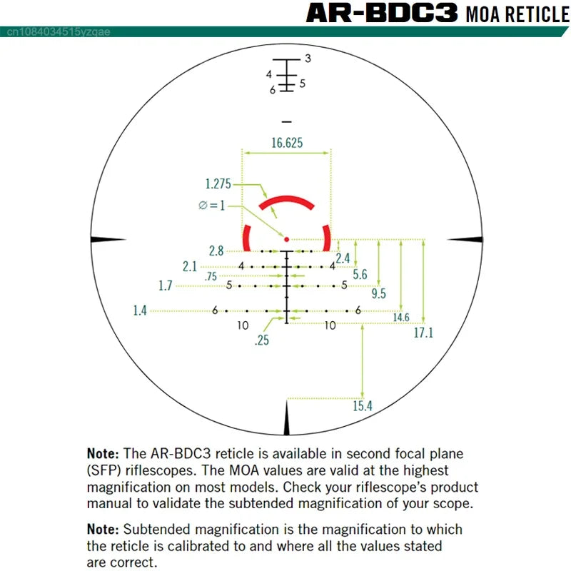 Original Optics 1-8X24 Second Focal Plane(SFP) Riflescope AR-BDC3 Reticle Waterproof/Shock Resistant