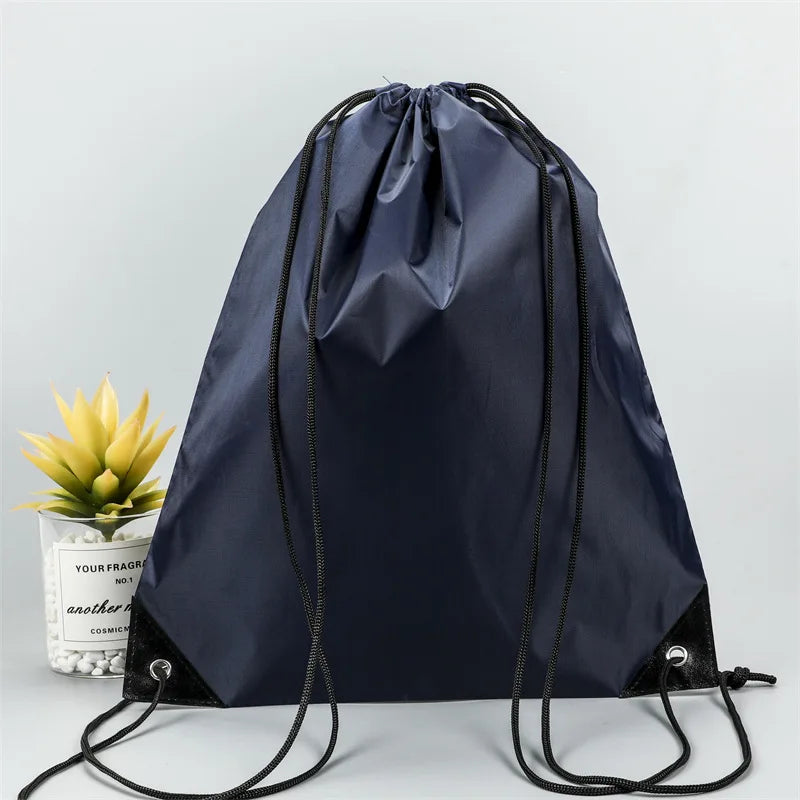 Gym Drawstring Shoe Bag,Clothes Cycling Backpack,Waterproof Belt Nylon Portable Sports Bag