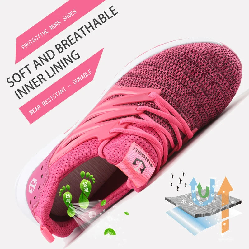 Safety shoes are anti smashing, anti piercing, lightweight, soft, comfortable, breathable, and protective work shoes