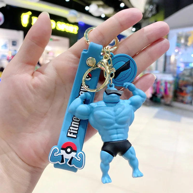 New Pokemon Pikachu Keychain Anime Cartoon Key Chain Charmander Psyduck Fashion Bag Keyring Pendant Accessories Toys Kids Gifts