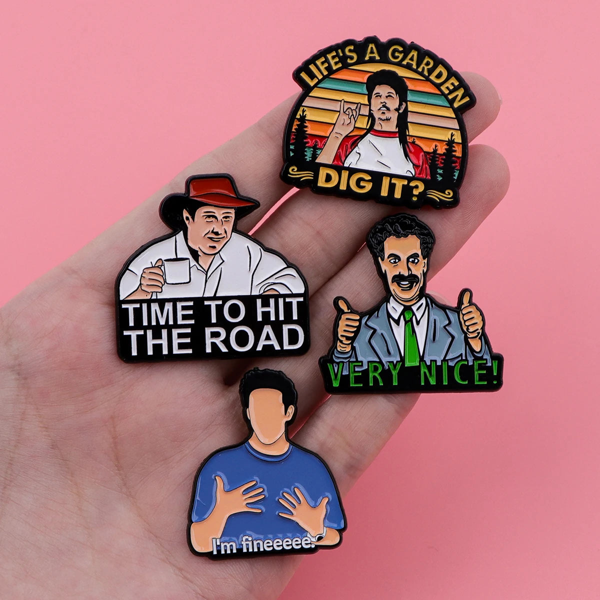 Friends Enamel Pin Funny Quotes Badges on Backpack Women Brooches Men Lapel Pins Cartoon Jewelry Cosplay Accessories Toys Gift