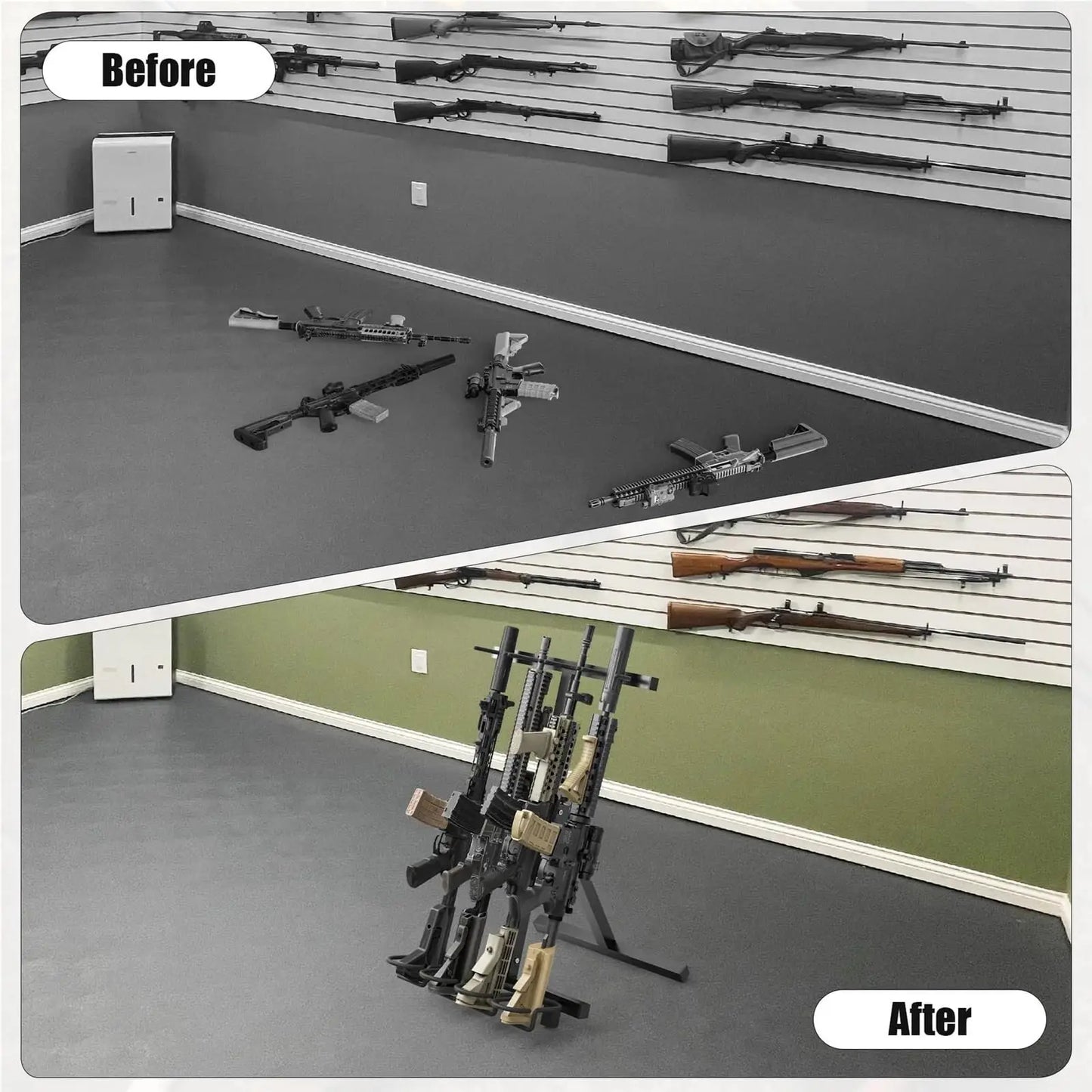 Gun Rack Portable Rifle Rack Stand Heavy Duty Rifle Storage Bracket Folding Gun Rack Stand for Outdoor Shooting Hunting Range