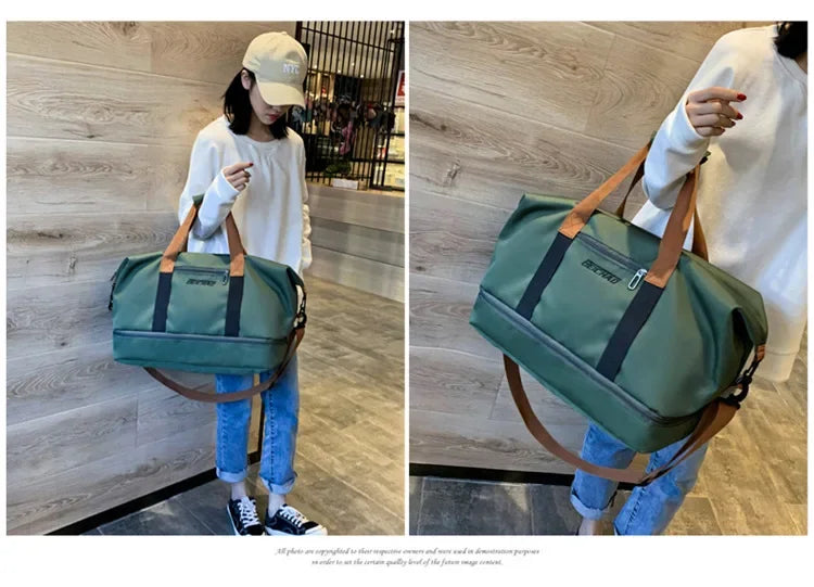 Large Capacity Fitness Bag Travel Bag Waterproof Sports Gym Bag Portable Luggage for Men Women Short Distance gym and travel bag