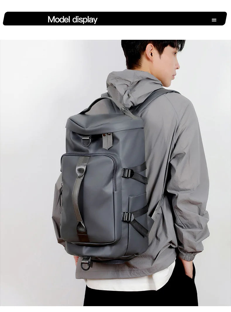 Sports Backpack, Large-Capacity Cylindrical Gym Bag, Unisex Training Bag, Dry and Wet Separation Handbag, Multi-Purpose Water-Repellent Travel Bag, Single Shoulder Crossbody Bag