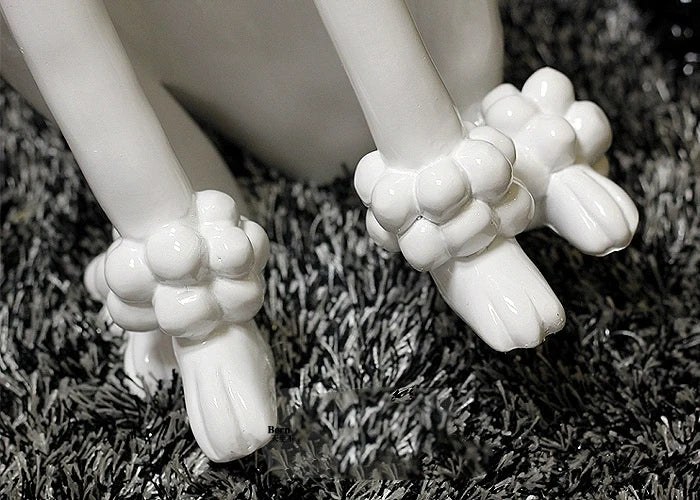 Poodle Dog Sculpture, Animal Dog Statues, Nordic Room Decoration, Creative Artwork Ornaments, Home Crafts Floor Decor,Customized