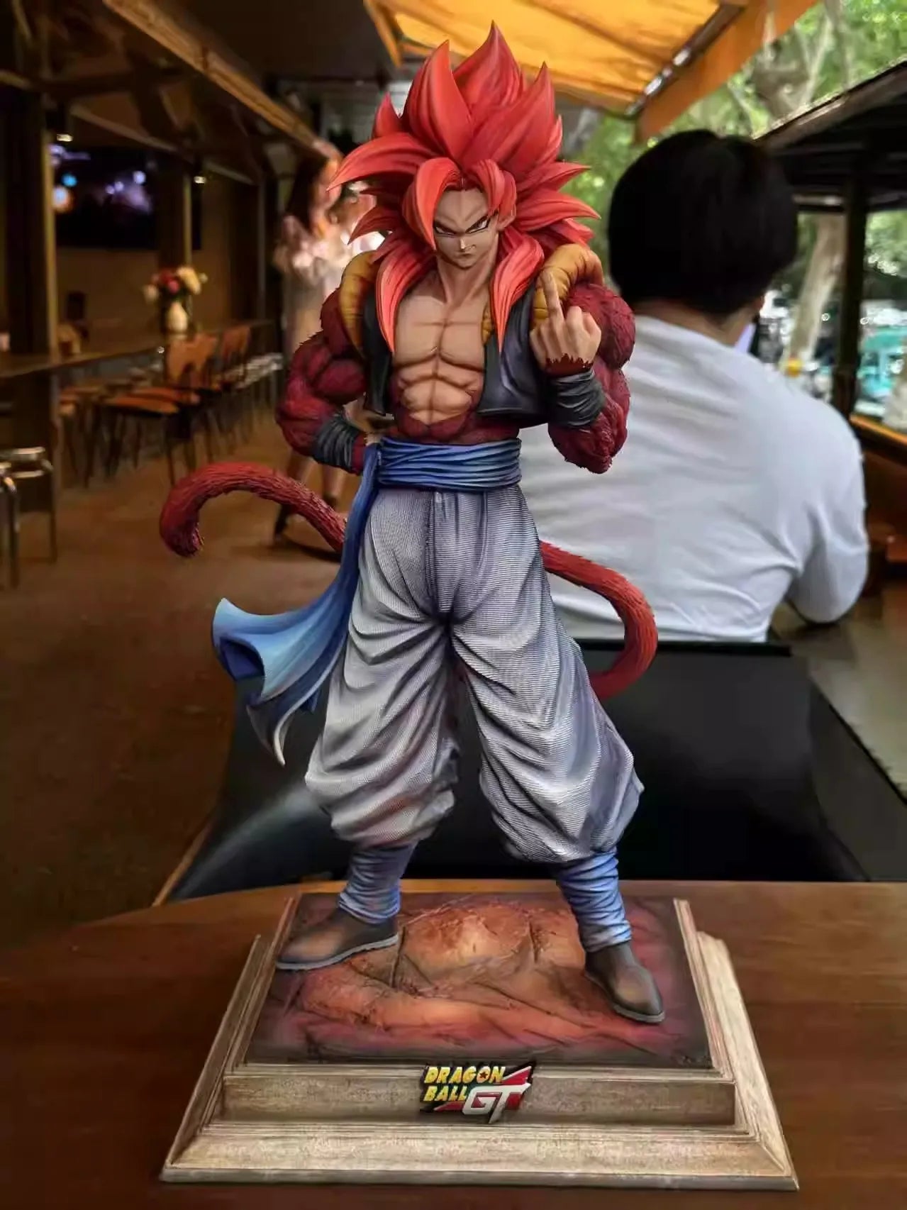 YS Dragon Ball Gogeta Anime Figure Super Saiyan 4 Gogeta Action Figurine No Base Statue PVC Collection Model Toy Birthday Gift