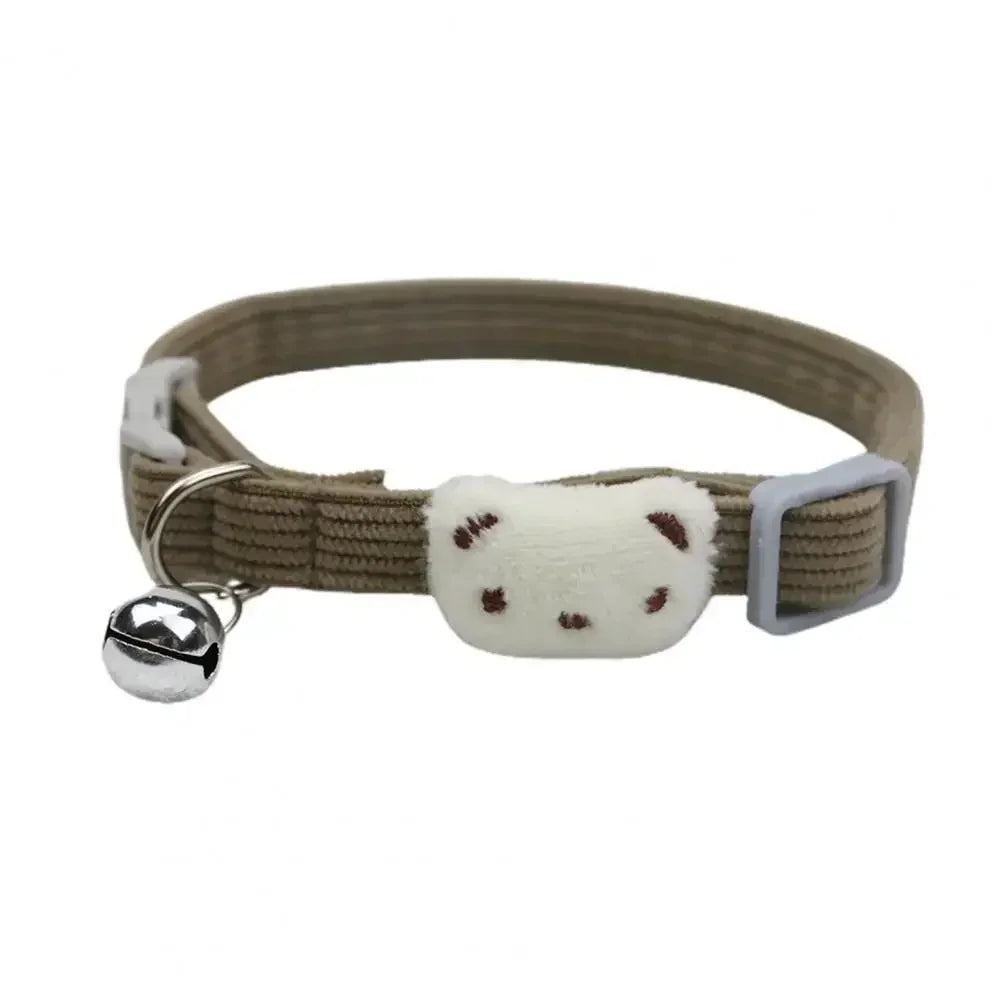 для собак Lovely Pet Collar Adjustable Cartoon Style Soft Pet Necklace with Bell Adjustable Small Dog Cat Collar Pet Supplies