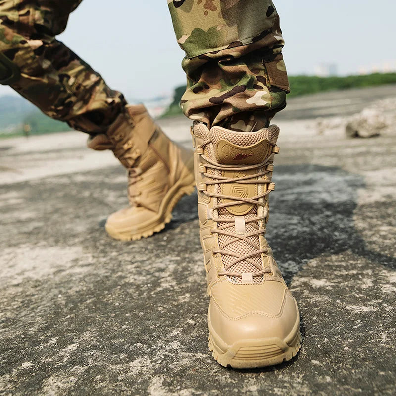 Tactical Outdoor High - Top Military Boots,Anti - Slip And Wear - Resistant Combat Boots,Adapt To Complex Terrains