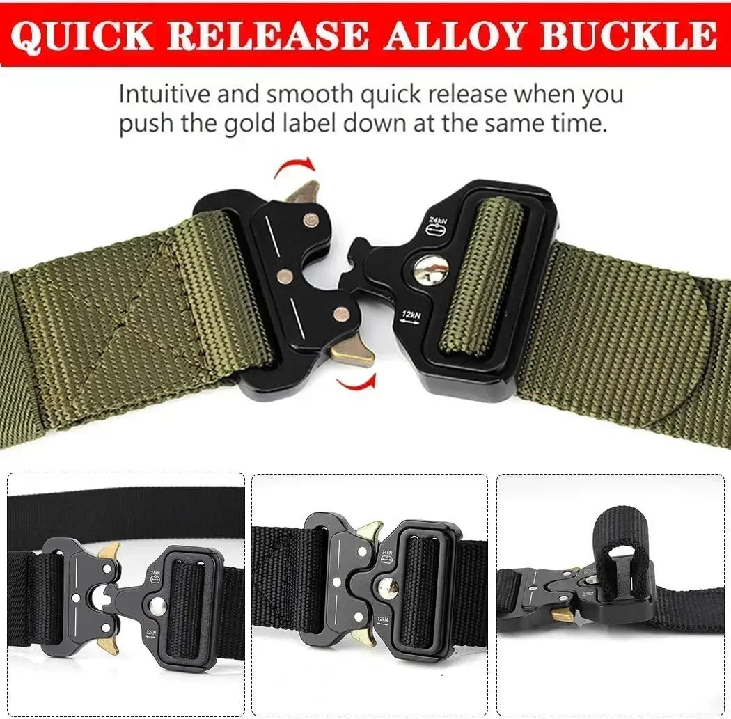 Tactical Belt, Rigger Belt, Utility Web Nylon Novelty Work Belt for Men