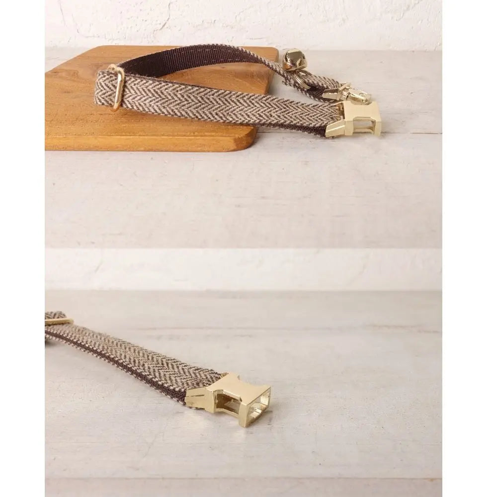 Practical Adjustable Cat Collar with Bell Solid Color Metal Buckle Pet Dog Collar Personalized Cat Necklace Pet Show