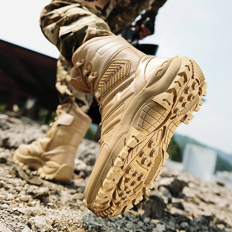 Tactical Outdoor High - Top Military Boots,Anti - Slip And Wear - Resistant Combat Boots,Adapt To Complex Terrains