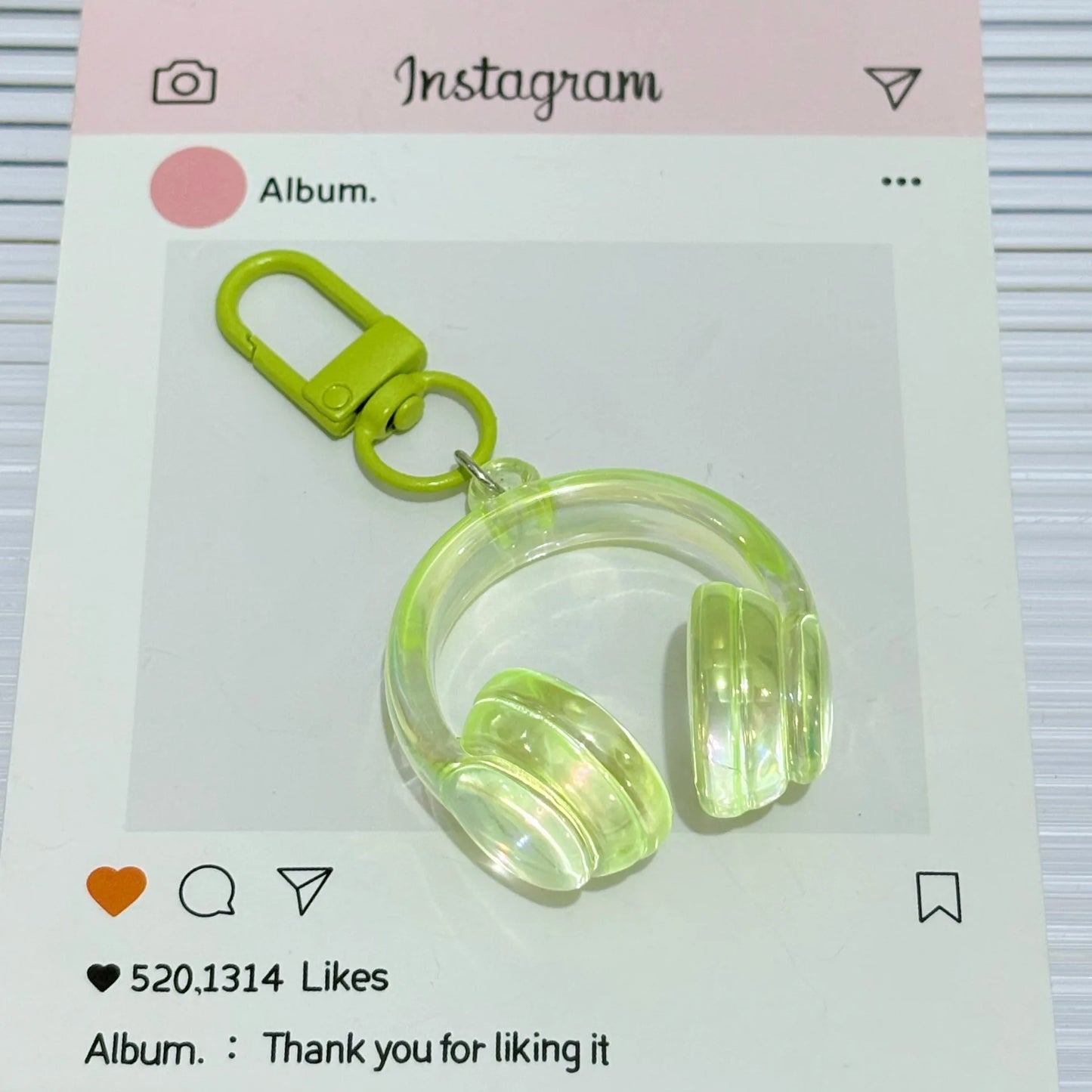 Cute Creative 3D Earphones Pendant Keychain Mobile Phone Chain Earphone Charm Backpack Hanging Decoration Accessories Gifts