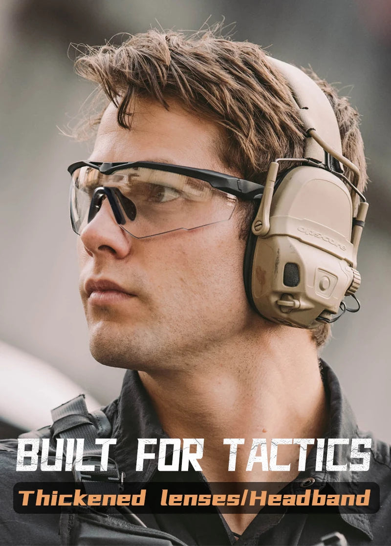 Tactical goggles, UV400, suitable for shooting range, hunting, bulletproof and explosion-proof, mountaineering, hiking