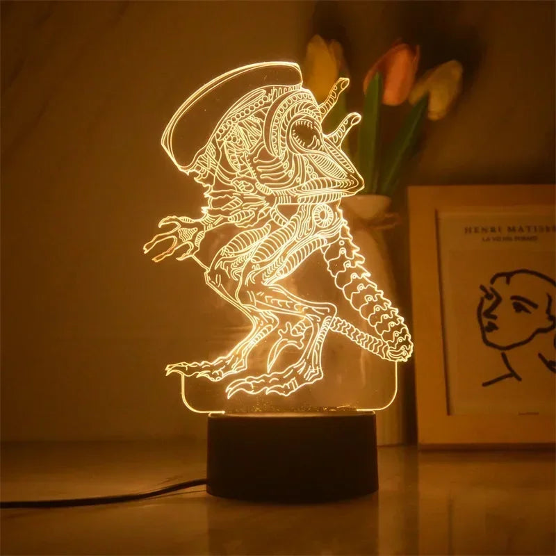 Star Wars Character 3D Model LED Night Light Anime Desk Lamp Cool Action Doll Toys Children's Boys and Girls Birthday Gifts