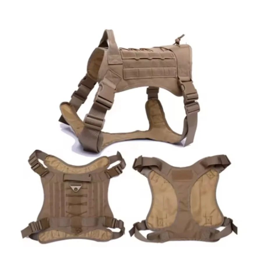 Tactical Dog Harness Military Training Padded Quick Release Vest Pet Training Dog Harness For Set Small Medium Large Dogs