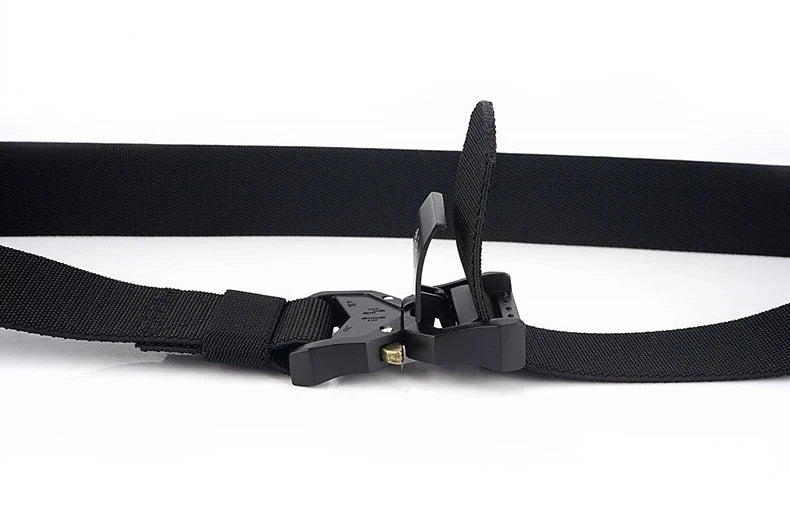 Tactical Belt, Military Hiking 1.5" Work Belt with Heavy Duty Quick Release Buckle New Aluminum Alloy Men's Elastic Belts