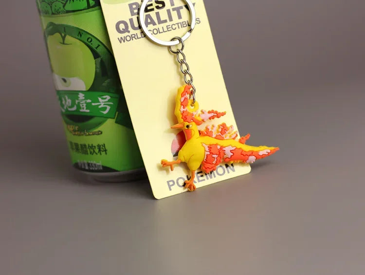 New Pokemon keychain Pikachu Pokémon PVC soft plastic pendant fashion bag pendant Charmander doll keychain car keychain