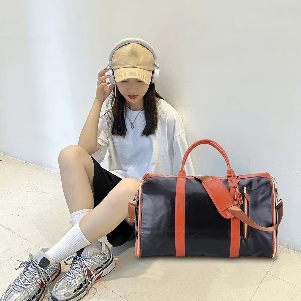 Foldable Luggage Travel Bag Gym Fitness Handbags for Women Men Outdoor Sports Shoulder Large Storage Training Long Distance Bag
