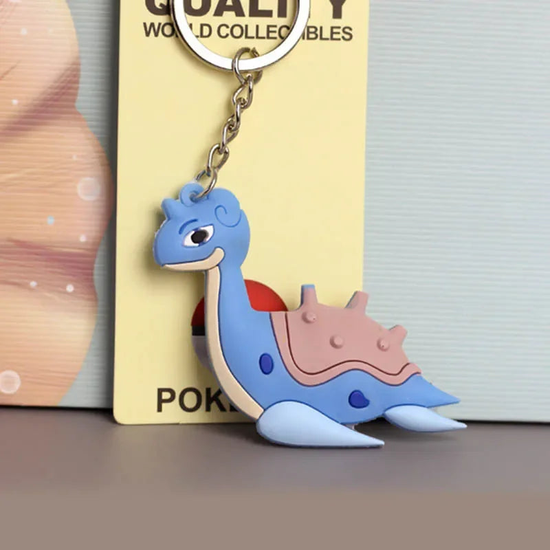 New Pokemon keychain Pikachu Pokémon PVC soft plastic pendant fashion bag pendant Charmander doll keychain car keychain