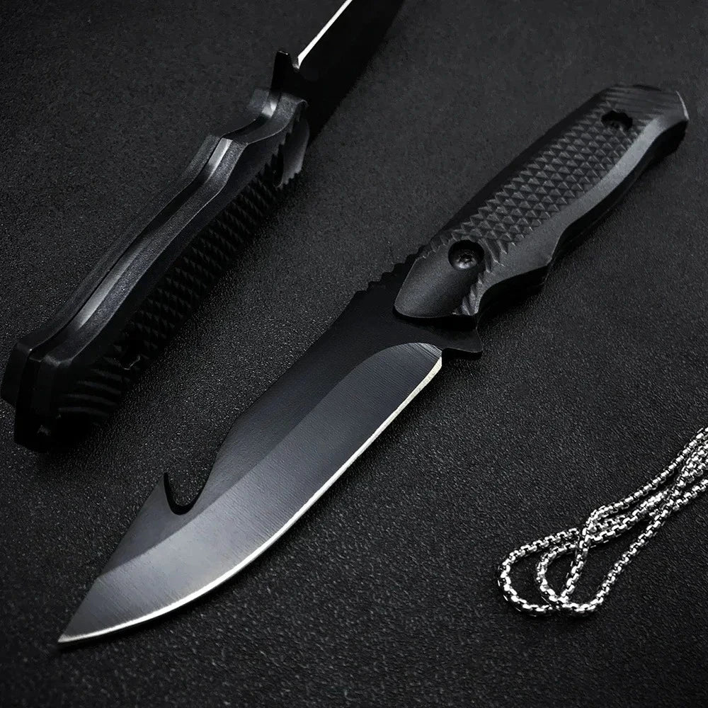 Hunt Straight Knife Outdoor Fixed Blade ABS Handle Rescue EDC Hunting Self Defense Jungle Survival Multifunctional