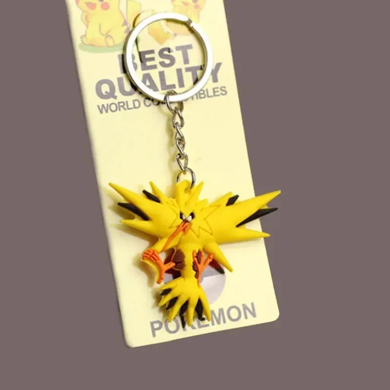 New Pokemon keychain Pikachu Pokémon PVC soft plastic pendant fashion bag pendant Charmander doll keychain car keychain