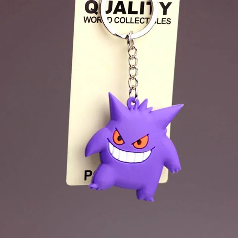 New Pokemon keychain Pikachu Pokémon PVC soft plastic pendant fashion bag pendant Charmander doll keychain car keychain