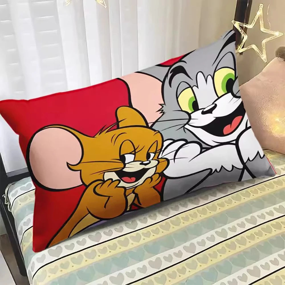 Tom and Jerry hug pillowcase surrounding cartoon Tom and Jerry long pillowcase sofa pillowcase children's holiday gift