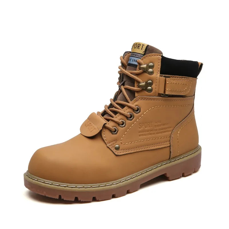 High Quality Boots for Men Classical Outdoor Casual Comfortable Walking Shoes High-top Non-slip Snow Boots Men Botas Para Hombre