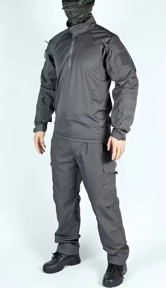 Tactical Suit Set Men Hunting Training Shirt Pants 2 Piece Sets Outdoor Uniform Camouflage Quick-dry Ripstop Clothing Hiking