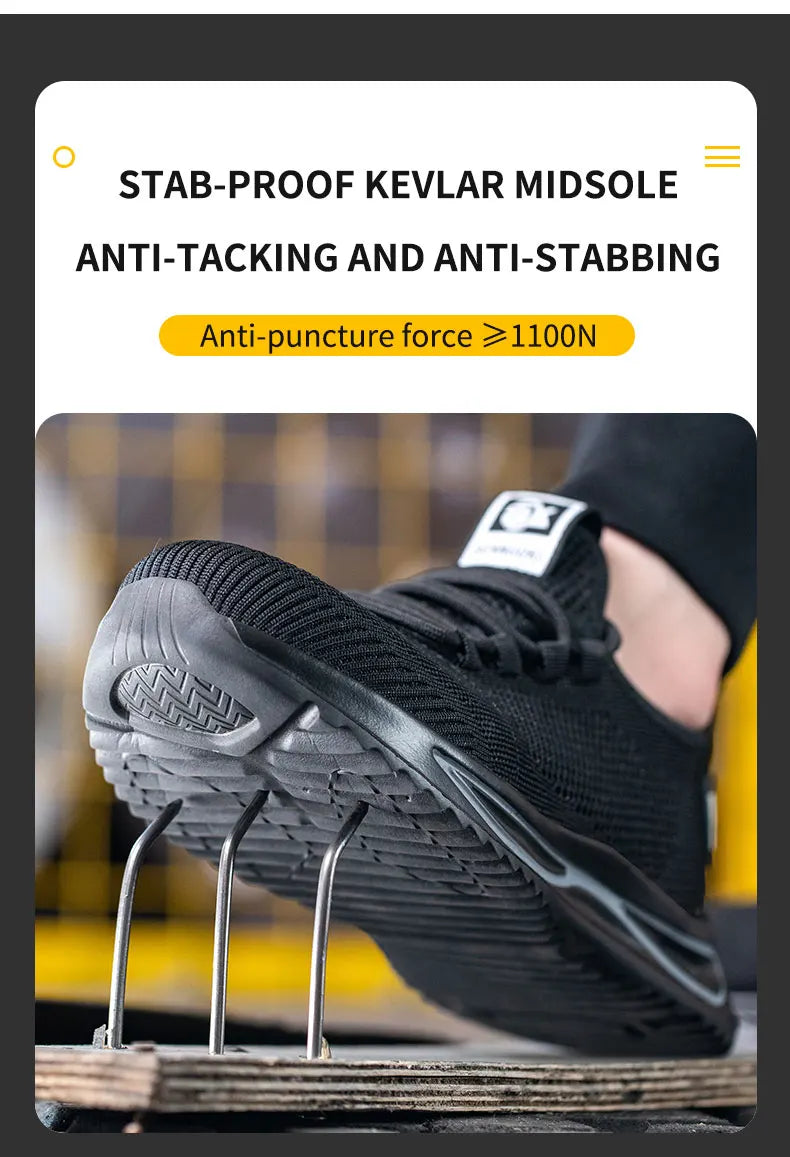 Safety Shoes Man for Work in Low Price with Steel Toe Work Wear Industrial Protection OriginalSecurity-Protection