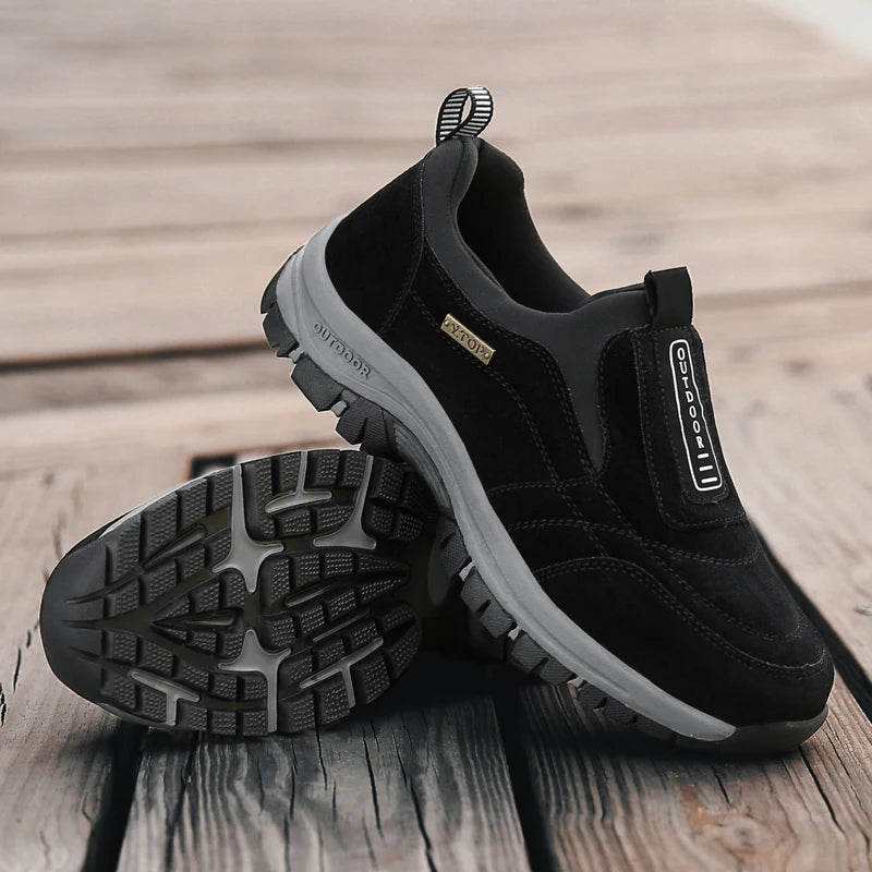 Outdoor Shoe Men Sneakers Autumn Slip On Casual Men Shoes Breathable Suede Leather Shoe Anti-skid Walking Shoe Hot Sale Footwear