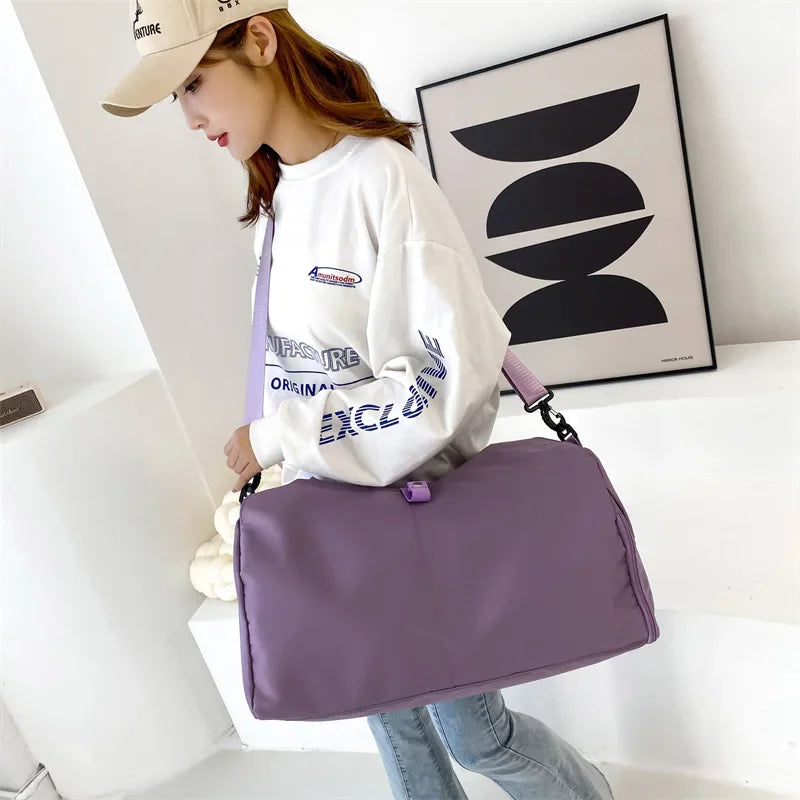 Solid Yoga Mat Bag Gym Fitness Handbags for Women Men Training Sac De Sports Travel Gymtas Nylon Outdoor Sports Tas Sporttas