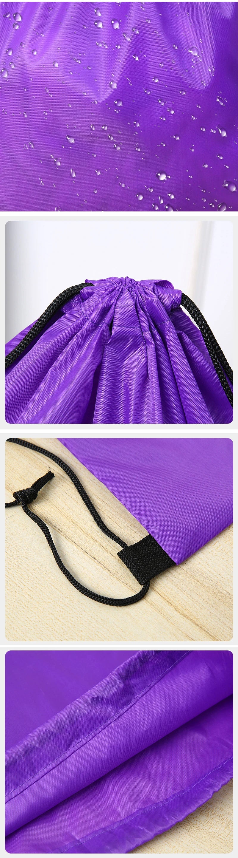 Gym Drawstring Shoe Bag,Clothes Cycling Backpack,Waterproof Belt Nylon Portable Sports Bag