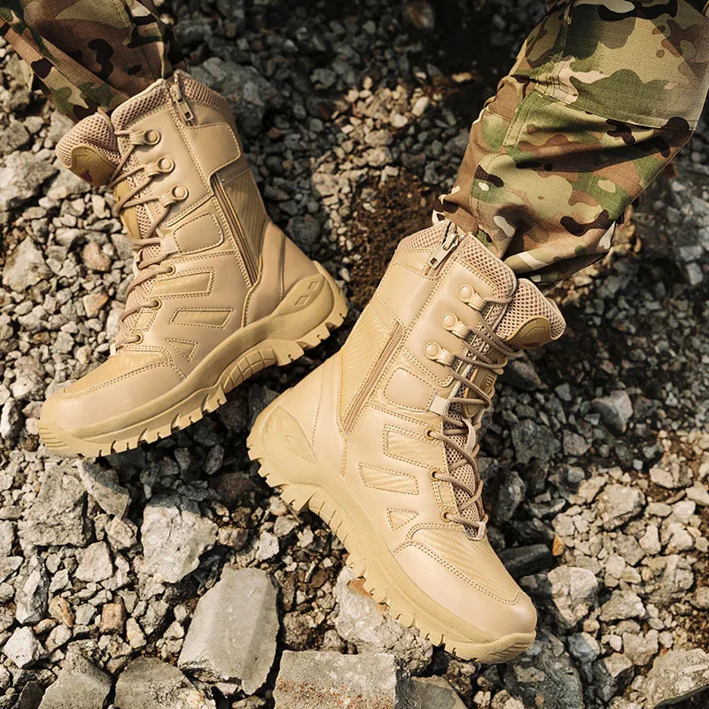 Tactical Outdoor High - Top Military Boots,Anti - Slip And Wear - Resistant Combat Boots,Adapt To Complex Terrains