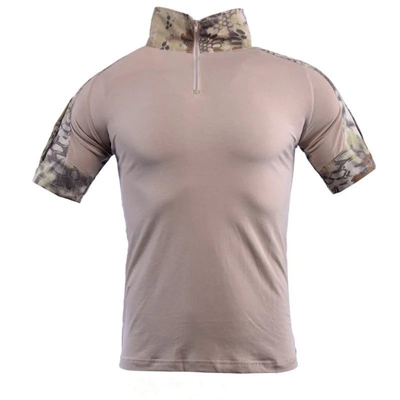 Tactical T-Shirts Men Sport Outdoor Tee Quick Dry Short Sleeve Shirt Hiking Hunting Combat Men Clothing Breathable