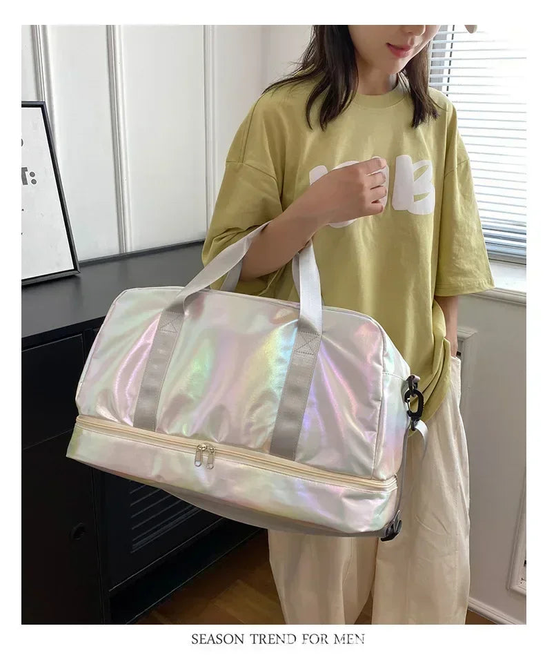 Women's gym travel bag large capacity handbag shoulder bag dry and wet separation sports fitness bag leisure luggage bag