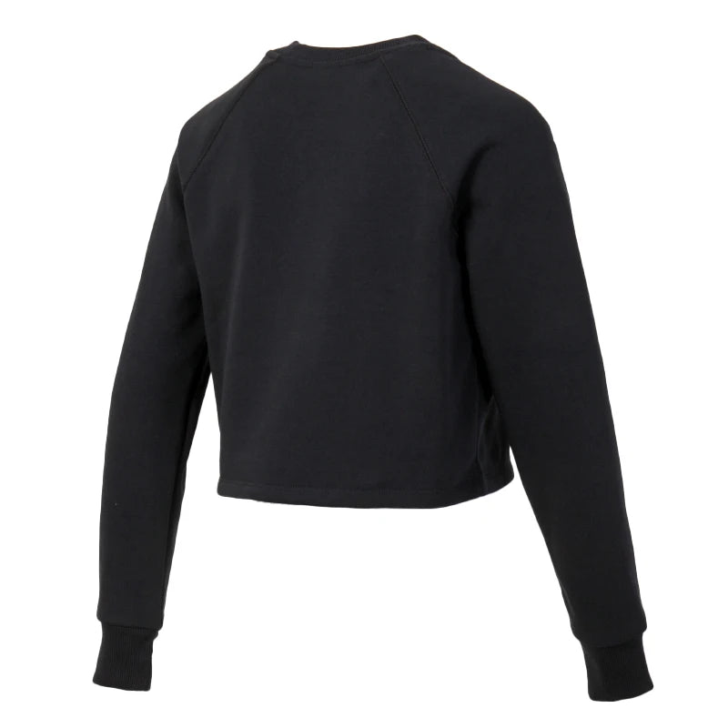 Underarmour)/Ua Round Neck Sweatshirt for Women Crop Terry Ls Btg Fashionable Loose and Comfortable Sports Casual Bottoming Shirt 1378650-001