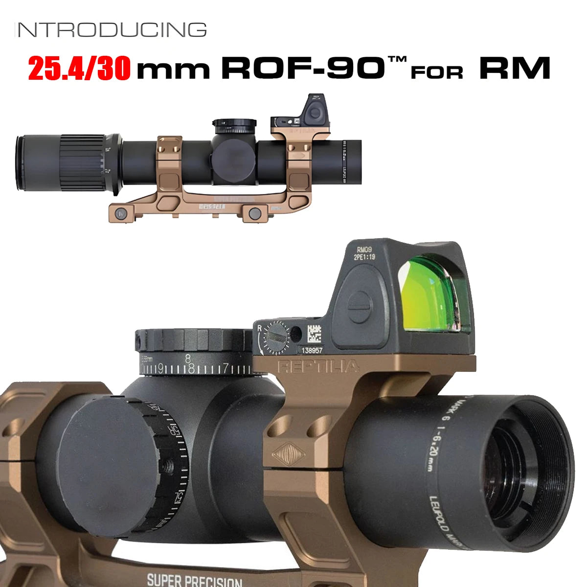 ROF-90/45 RM Red Dot Sight Raiser Mount For GEISSELE SUPER PRECISION 25.4/30mm Ring Scope Mount Rifle AR15 M4 M16